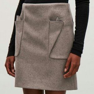 COS Wool Mini Skirt with Pleated Pockets - Size 10